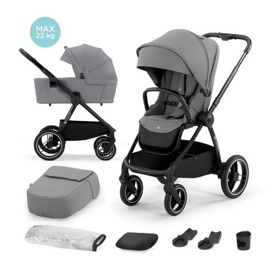 Универсальная коляска 2 в 1 Kinderkraft Nea Platinum Grey (KSNEA000GRY2000) KSNEA000GRY2000 фото