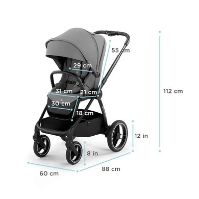 Універсальна коляска 2 в 1 Kinderkraft Nea Platinum Grey (KSNEA000GRY2000) KSNEA000GRY2000 фото