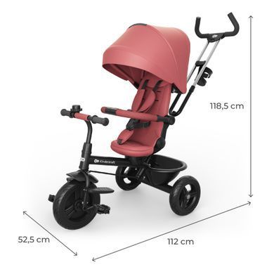 Триколісний велосипед Kinderkraft Aston 2 Plus Pink (KRASTO02PNKPL00) &mdash; купити в Bubbleshop