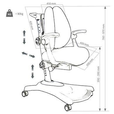 Детское эргономичное кресло FunDesk Fortuna Grey 2356808668 фото