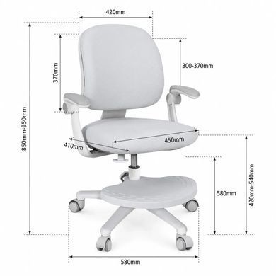 Дитяче універсальне крісло FunDesk Fresco Grey &mdash; купити в Bubbleshop