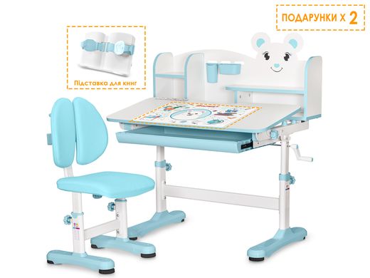 Комплект парта і стілець Evo-Kids BD-29 BL Panda XL BD-29 BL фото