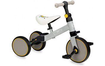 Біговел-велосипед MoMi LORIS 4 в 1 Grey-Yellow &mdash; купити в Bubbleshop