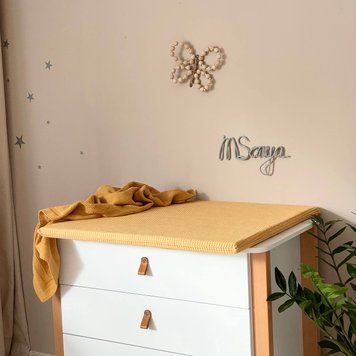 Матрацик на пеленальний столик гірчиця 50х70+/-2 см &mdash; купити в Bubbleshop