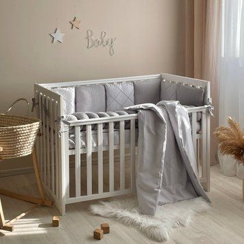 Комплект постільної білизни для новонародженого DreamLand сірий &mdash; купити в Bubbleshop
