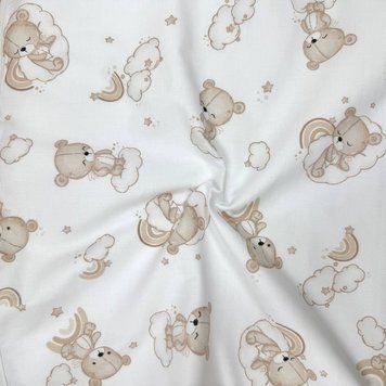Непромокаюча пелюшка Поплін/Мембрана Ведмедик на веселці &mdash; купити в Bubbleshop