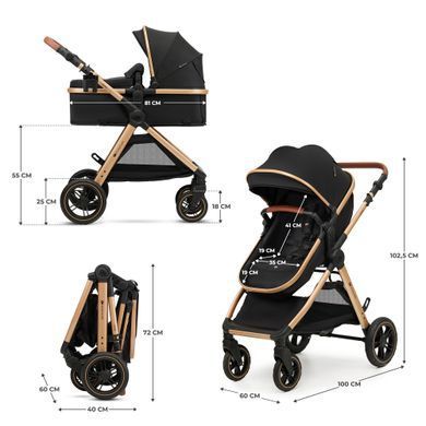 Універсальна коляска 2 в 1 Kinderkraft Esme Black (KSESME00BLK2000) &mdash; купити в Bubbleshop