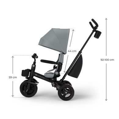 Триколісний велосипед Kinderkraft Aveo 2 Plus Grey (KRAVEO02GRY0000) &mdash; купити в Bubbleshop
