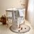 Плед-конверт з ковдрою на на Minky/косичка Хмаринки сірі &mdash; купити в Bubbleshop