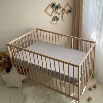 Простирадло муслін 120 х 60 сіре &mdash; купити в Bubbleshop