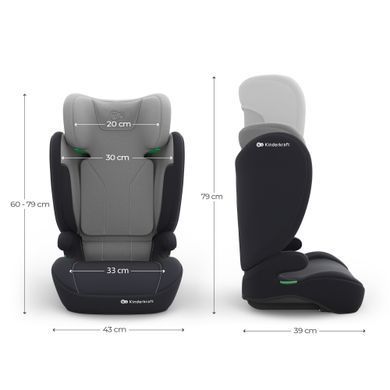 Автокрісло Kinderkraft i-Spark 2 Plus i-Size Grey (KCISPA02GRYPL00) &mdash; купити в Bubbleshop