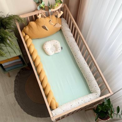Коса вафля гірчиця 1,2 м &mdash; купити в Bubbleshop