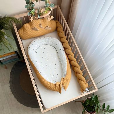 Коса вафля гірчиця 1,2 м &mdash; купити в Bubbleshop