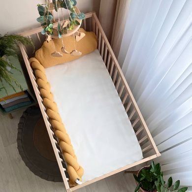 Коса вафля гірчиця 1,2 м &mdash; купити в Bubbleshop