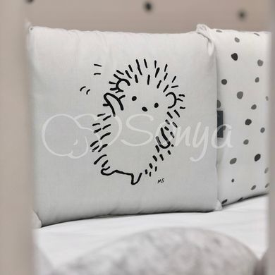 Бортики + простирадло MSonya Art Design Їжачок &mdash; купити в Bubbleshop