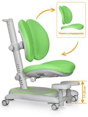 Дитяче ортопедичне крісло Mealux Ortoback Duo Base Green &mdash; купити в Bubbleshop