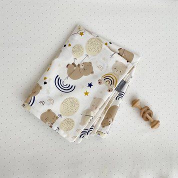 Підковдра 90х110 поплін Ведмедик з кульками &mdash; купити в Bubbleshop