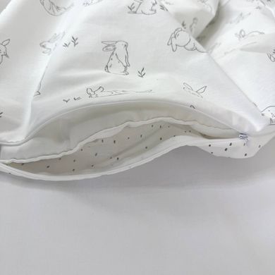Змінна постіль Baby Mix Зайчики сірі на білому &mdash; купити в Bubbleshop