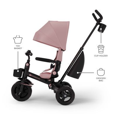 Триколісний велосипед Kinderkraft Aveo 2 Plus Pink (KRAVEO02PNK0000) &mdash; купити в Bubbleshop