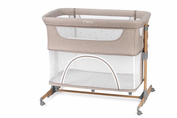 Ліжечко дитяче прямокутне MoMI SMART BED 4in1 Beige &mdash; купити в Bubbleshop