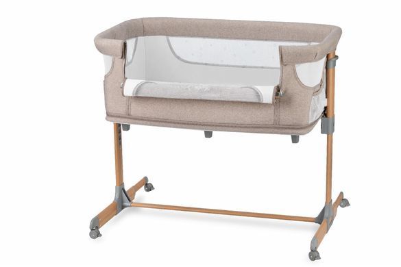 Ліжечко дитяче прямокутне MoMI SMART BED 4in1 Beige &mdash; купити в Bubbleshop
