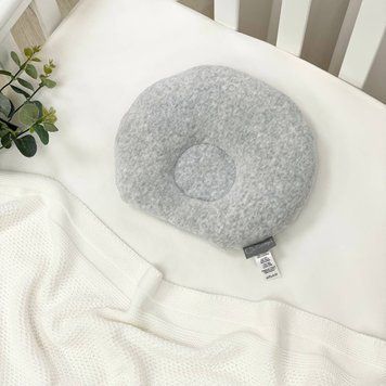 Подушка анатомічна велюр Сірий меланж &mdash; купити в Bubbleshop