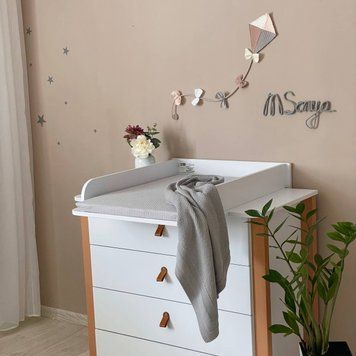 Матрацик на пеленальний столик сірий 50х70+/-2 см &mdash; купити в Bubbleshop