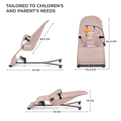 Шезлонг-гойдалка Kinderkraft Mimi Beige (KBMIMI00BEG0000) &mdash; купити в Bubbleshop