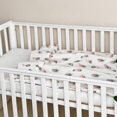 Підковдра 90х110 поплін Перо пудра &mdash; купити в Bubbleshop