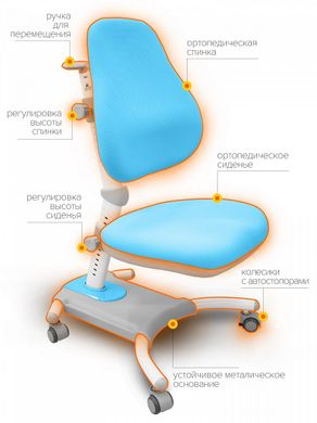 Дитяче крісло Evo-Kids Omega Blue Y-220 KBL фото