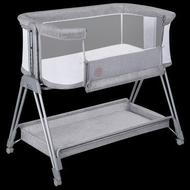 Ліжечко приставне Lionelo LUNA GREY CONCRETE &mdash; купити в Bubbleshop