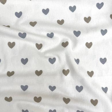 Пелюшка фланель Сердечка бежеві &mdash; купити в Bubbleshop