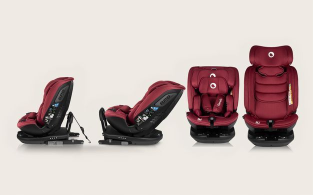Дитяче автокрісло Lionelo BASTIAAN RWF I-SIZE RED BURGUNDY &mdash; купити в Bubbleshop