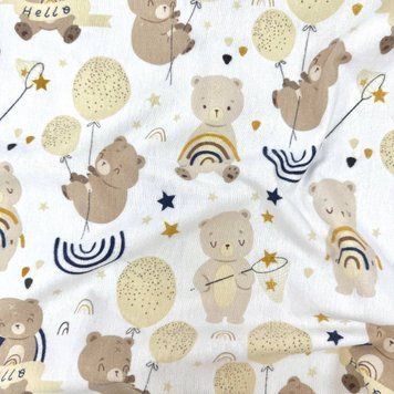 Пелюшка фланель Ведмедик з кульками &mdash; купити в Bubbleshop