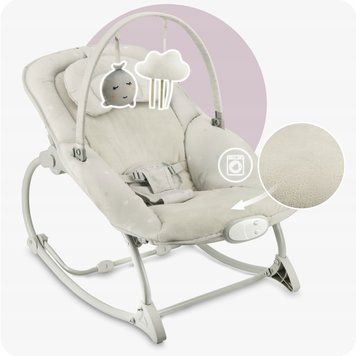 Крісло-гойдалка MoMi LAPIS Light Grey &mdash; купити в Bubbleshop