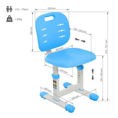 Дитячий стілець FunDesk SST2 Blue 2130428352 фото