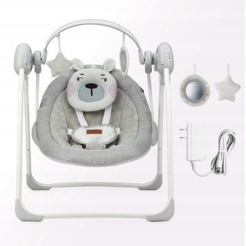 Крісло-гойдалка MoMi LISS Bear Pink &mdash; купити в Bubbleshop