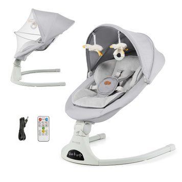Крісло-гойдалка Kinderkraft Tulsy Gray (KBTULS00GRY0000) &mdash; купити в Bubbleshop