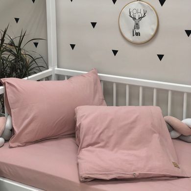 Комплект постільної білизни підліток варена бавовна пудра &mdash; купити в Bubbleshop