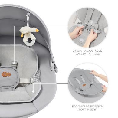 Крісло-гойдалка Kinderkraft Tulsy Gray (KBTULS00GRY0000) &mdash; купити в Bubbleshop