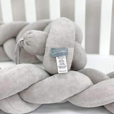 Бортик-коса сірий &mdash; купити в Bubbleshop