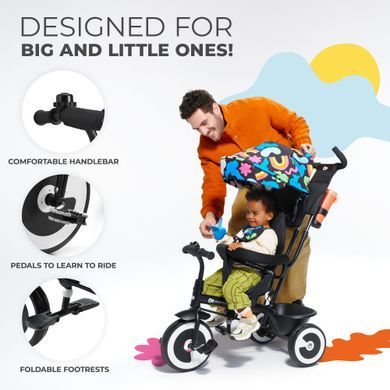 Триколісний велосипед Kinderkraft Aston Happy Shapes (KRASTO00HAP0000) &mdash; купити в Bubbleshop