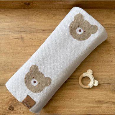 Плед вязаний Жаккард Ведмедики &mdash; купити в Bubbleshop