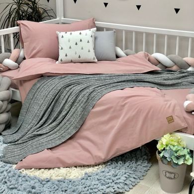 Комплект постільної білизни підліток варена бавовна пудра &mdash; купити в Bubbleshop
