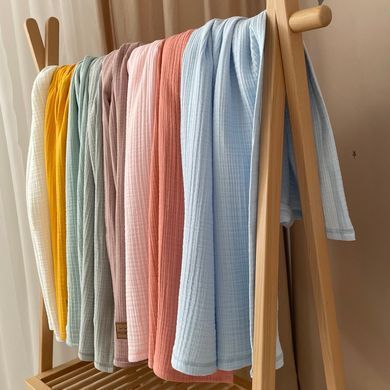 Плед муслін жатка сірий без бахроми &mdash; купити в Bubbleshop