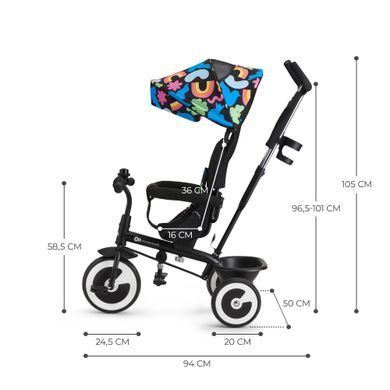 Триколісний велосипед Kinderkraft Aston Happy Shapes (KRASTO00HAP0000) &mdash; купити в Bubbleshop
