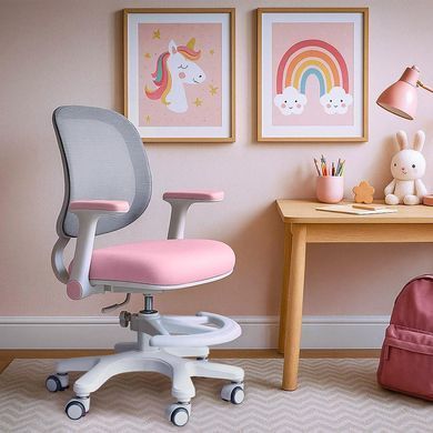 Дитяче крісло Mealux Atlas Air Pink Grey &mdash; купити в Bubbleshop