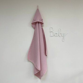 Рушник-куточок вафля пудра 90х100 &mdash; купити в Bubbleshop