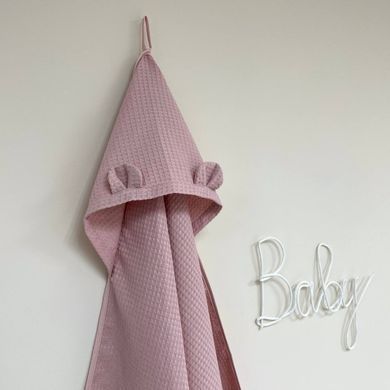 Рушник-куточок вафля пудра 90х100 &mdash; купити в Bubbleshop