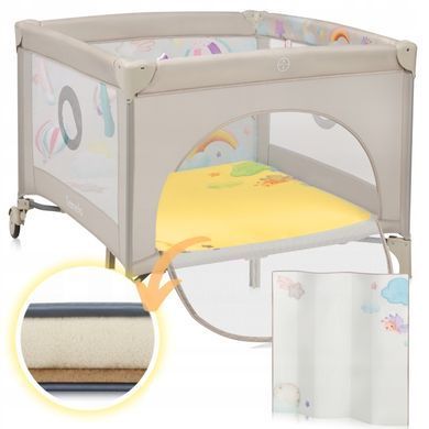 Манеж Lionelo MILLE PLUS GREY BEIGE &mdash; купити в Bubbleshop
